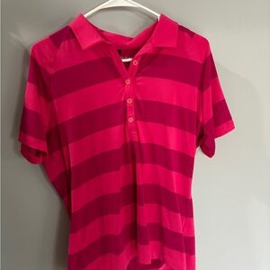 Pink Striped Polo Shirt
